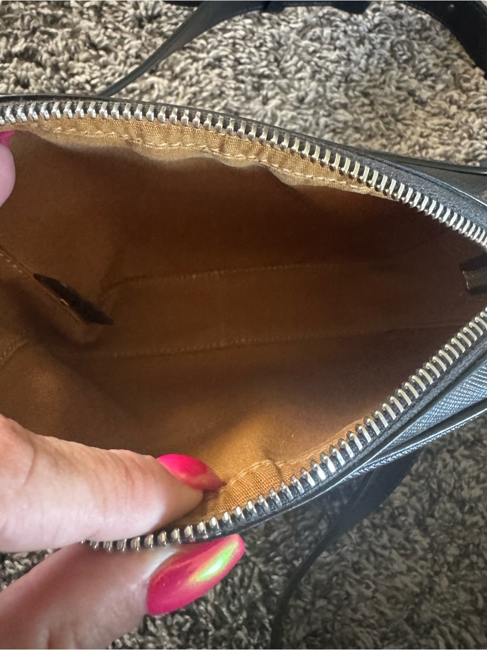 Celine Brown Monogram Crossbody with White Logo - Picture 8 of 9